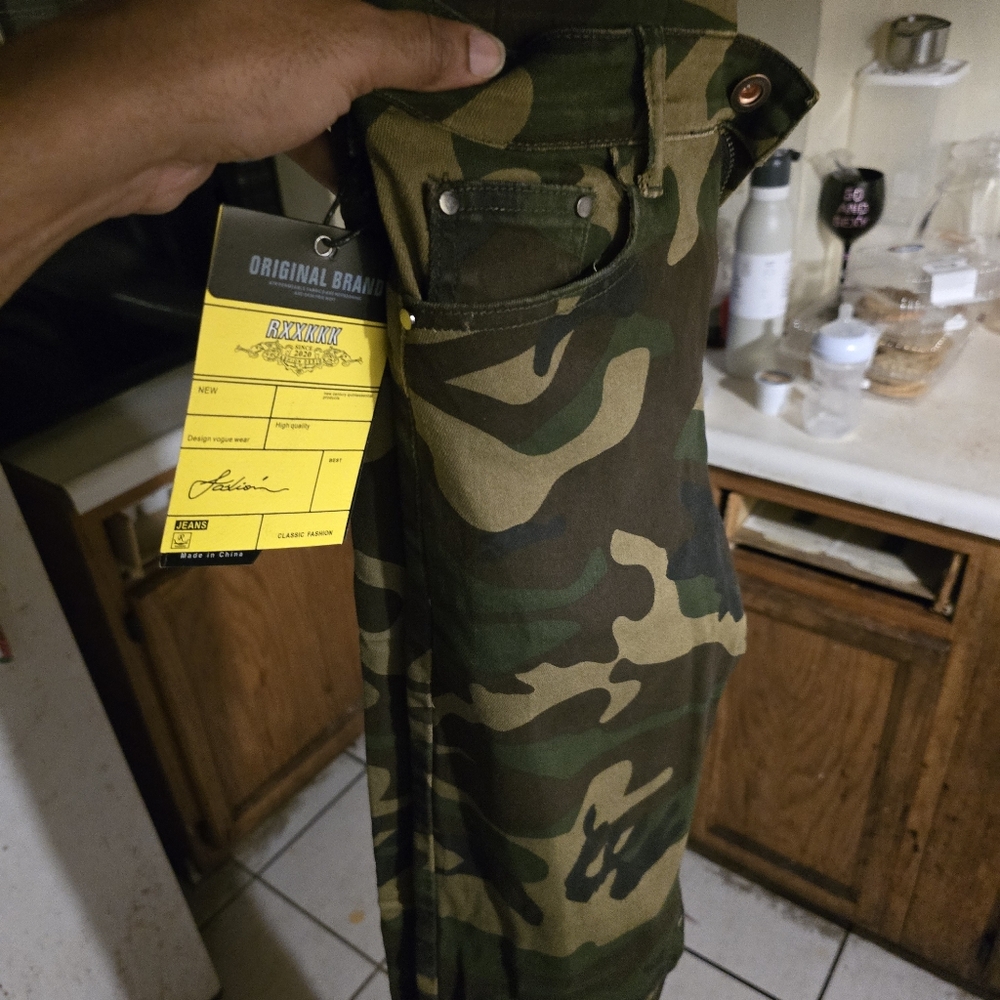 Mens camo jeans